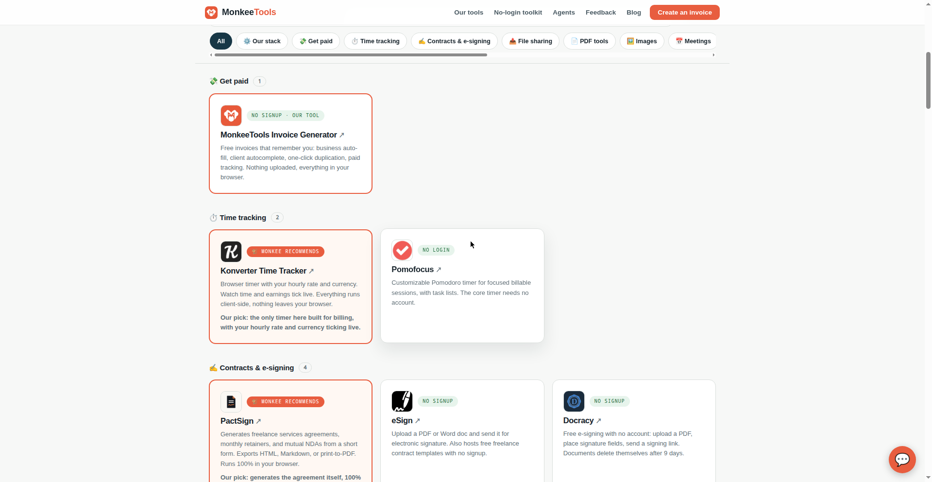 The no-login toolkit wall: hand-verified tools with real logos